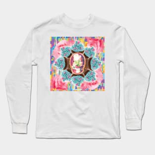 FLORAL CUPCAKE SKULL Long Sleeve T-Shirt